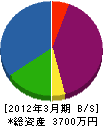 桑田基礎 貸借対照表 2012年3月期