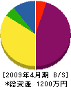 龍王設備 貸借対照表 2009年4月期