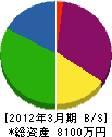 辻本工務店 貸借対照表 2012年3月期