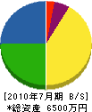岩男組 貸借対照表 2010年7月期