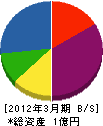 橋本防水工業 貸借対照表 2012年3月期