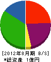 高橋土木 貸借対照表 2012年8月期