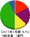 島根組 貸借対照表 2011年1月期