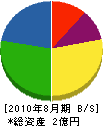三伸総合設備 貸借対照表 2010年8月期
