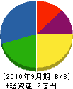 小手川電業 貸借対照表 2010年9月期