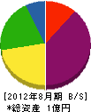 喜多村工務店 貸借対照表 2012年8月期
