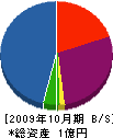 日本装路 貸借対照表 2009年10月期