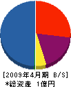 丸朋建設 貸借対照表 2009年4月期
