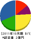 日本クリーン 貸借対照表 2011年10月期