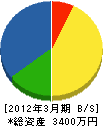 甲山木材 貸借対照表 2012年3月期