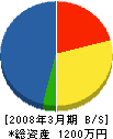 伊藤土木 貸借対照表 2008年3月期