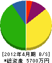 ソトー電気 貸借対照表 2012年4月期
