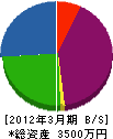 松尾組 貸借対照表 2012年3月期