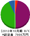 松葉建設 貸借対照表 2012年10月期