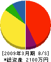 扇田水道 貸借対照表 2009年3月期