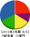 東海ビデオシステム 貸借対照表 2012年3月期