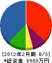 大浜電設 貸借対照表 2012年2月期