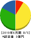 竹中組 貸借対照表 2010年6月期