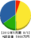 松石建設 貸借対照表 2012年5月期