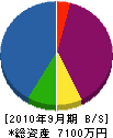 安藤雄建設 貸借対照表 2010年9月期