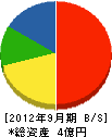 日栄興業 貸借対照表 2012年9月期