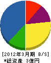 三豊電気 貸借対照表 2012年3月期