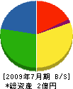 栄伸工業 貸借対照表 2009年7月期