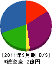 藤光建設 貸借対照表 2011年9月期