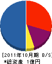 萩工務店 貸借対照表 2011年10月期