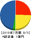 鈴洋電設 貸借対照表 2010年7月期