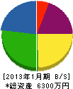 山形桜井電気 貸借対照表 2013年1月期
