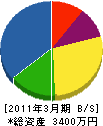 川崎組 貸借対照表 2011年3月期