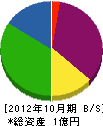 長谷川土木 貸借対照表 2012年10月期