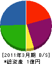 小澤建設 貸借対照表 2011年3月期