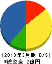 西田組 貸借対照表 2013年3月期