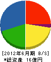 アキヤマ 貸借対照表 2012年6月期