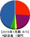 市田兄弟土木 貸借対照表 2010年1月期