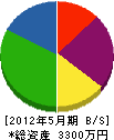 岩井電設 貸借対照表 2012年5月期