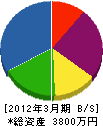 小野産業 貸借対照表 2012年3月期