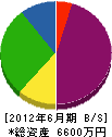 神田組 貸借対照表 2012年6月期