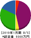 佐藤建築工務店 貸借対照表 2010年1月期