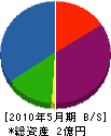 山本設備工業 貸借対照表 2010年5月期