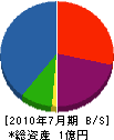 鈴木土木 貸借対照表 2010年7月期