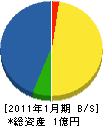 丸喜須賀工務店 貸借対照表 2011年1月期