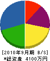 衣川環境 貸借対照表 2010年9月期