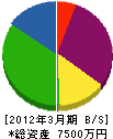 澤田土建 貸借対照表 2012年3月期