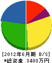金井電気 貸借対照表 2012年6月期