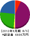 鈴木興業 貸借対照表 2012年9月期
