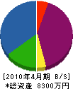 シマムラ 貸借対照表 2010年4月期