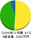 松本造園 貸借対照表 2008年12月期